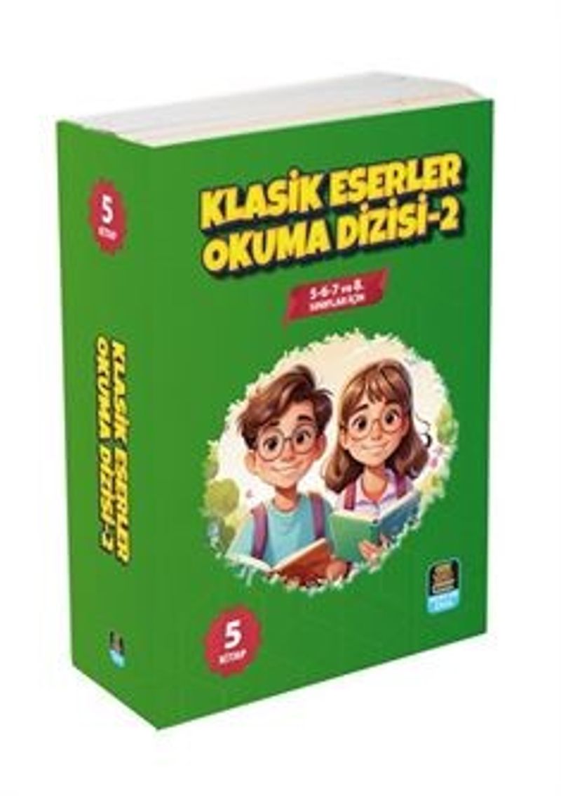 Klasik Eserler Okuma Dizisi-2 (5 Kitap Set) 5-6-7 ve 8. Sınıflar İçin kitap kapağı