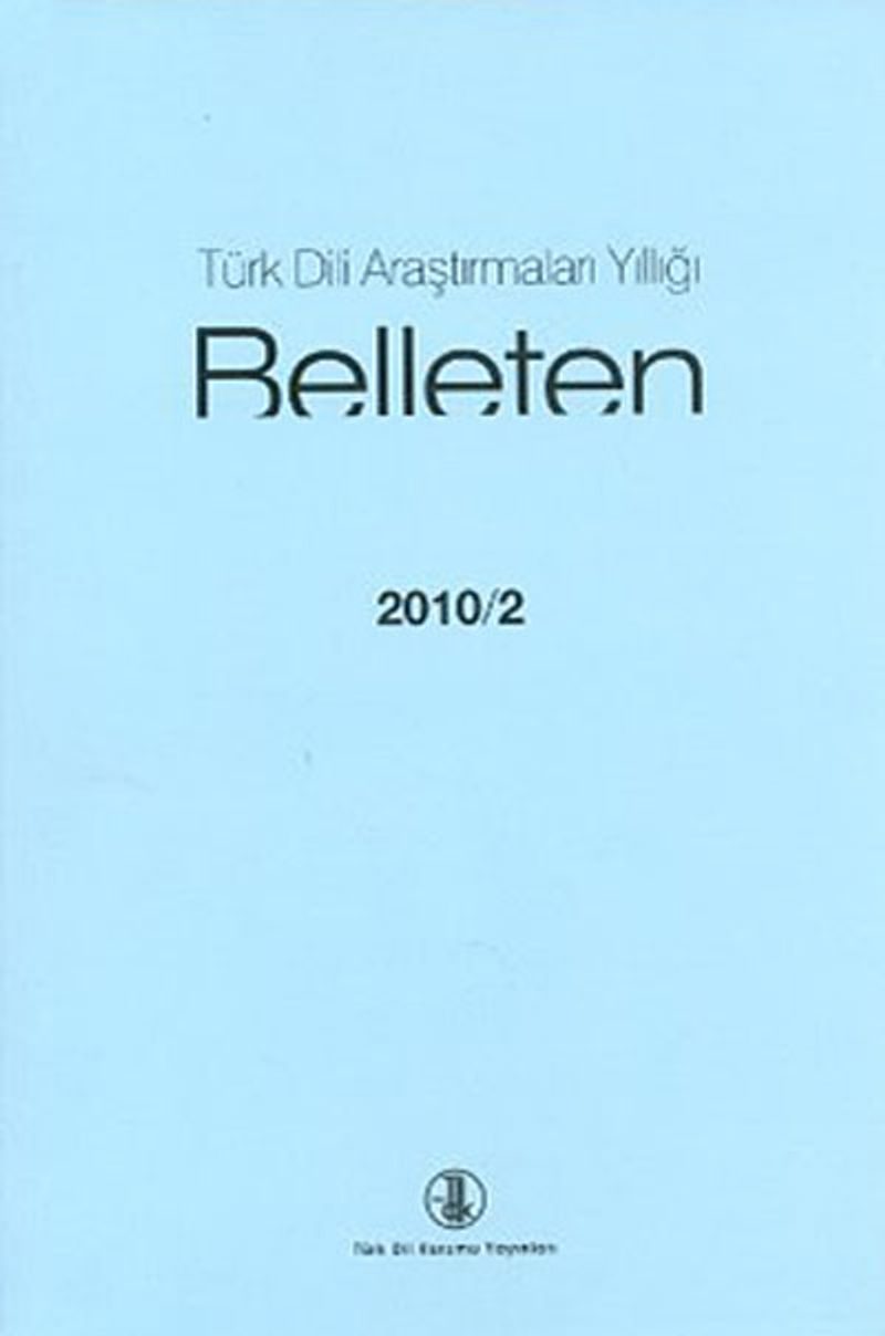 Türk Dili Araştırmaları Yıllığı - Belleten 2010 - 2 kitap kapağı