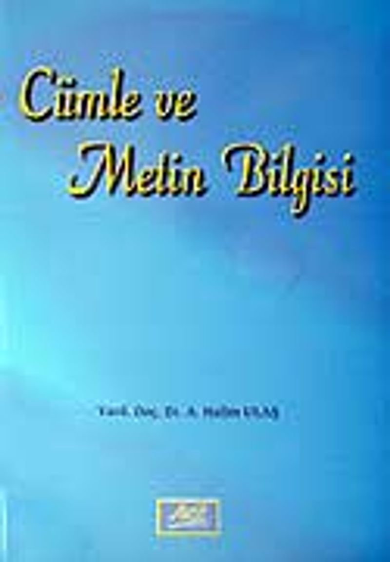Cümle ve Metin Bilgisi kitap kapağı