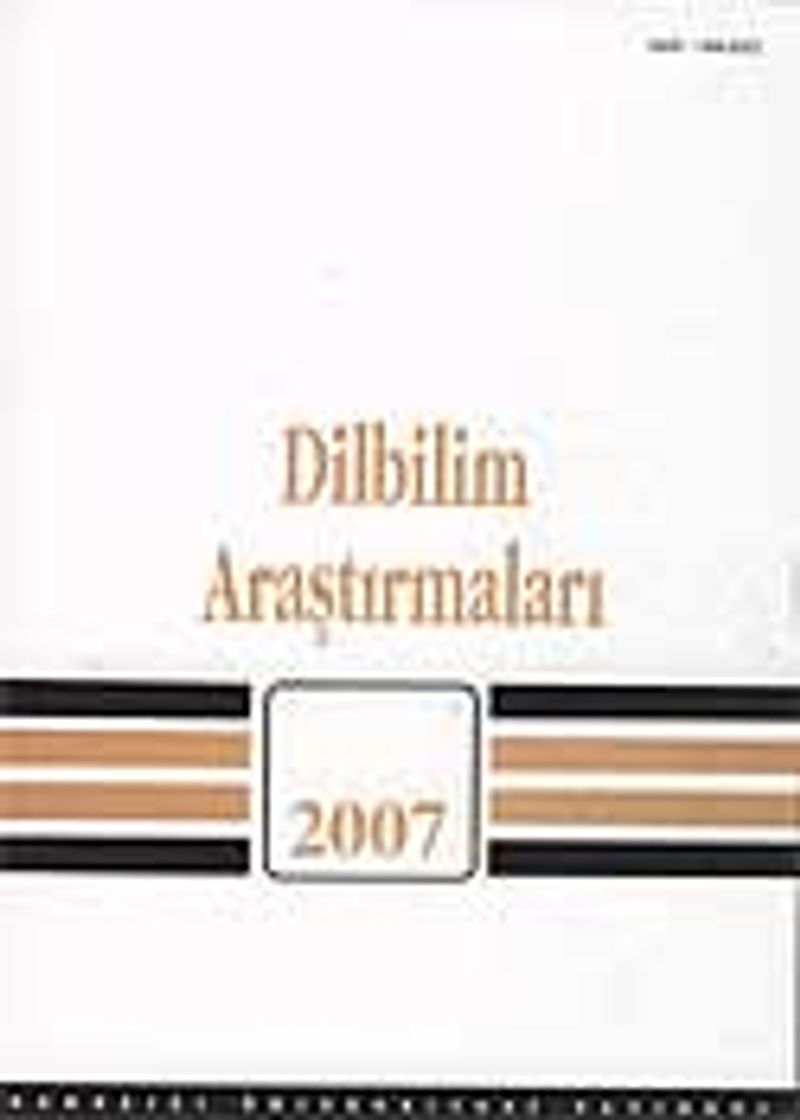 Dilbilim Araştırmaları 2007 kitap kapağı