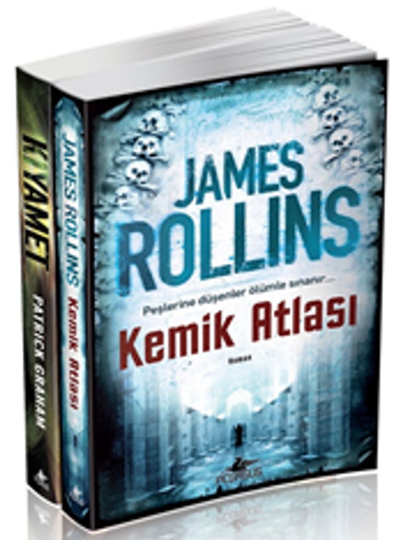 Kemik Atlası - Kıyamet Korku Gerilim Seti (2 Kitap) kitap kapağı