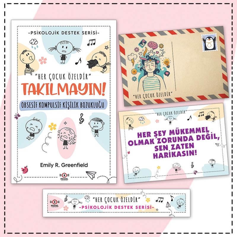 Çocuklarda Obsesif Kompulsif Kişilik Bozukluğu - Kartpostal ve Ayraç kitap kapağı