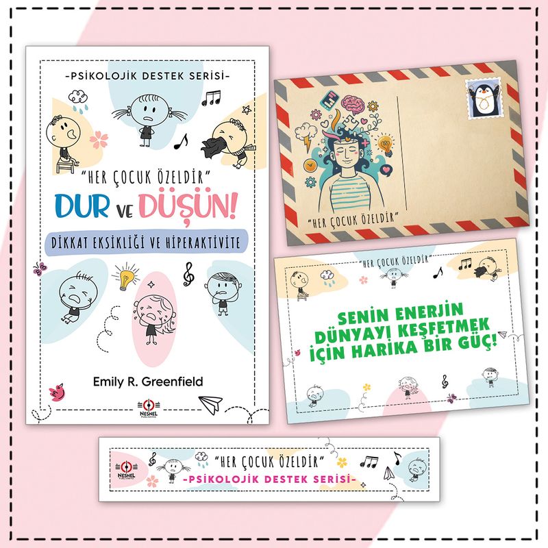 Çocuklarda Dikkat Eksikliği ve Hiperaktivite - Kartpostal ve Ayraç kitap kapağı