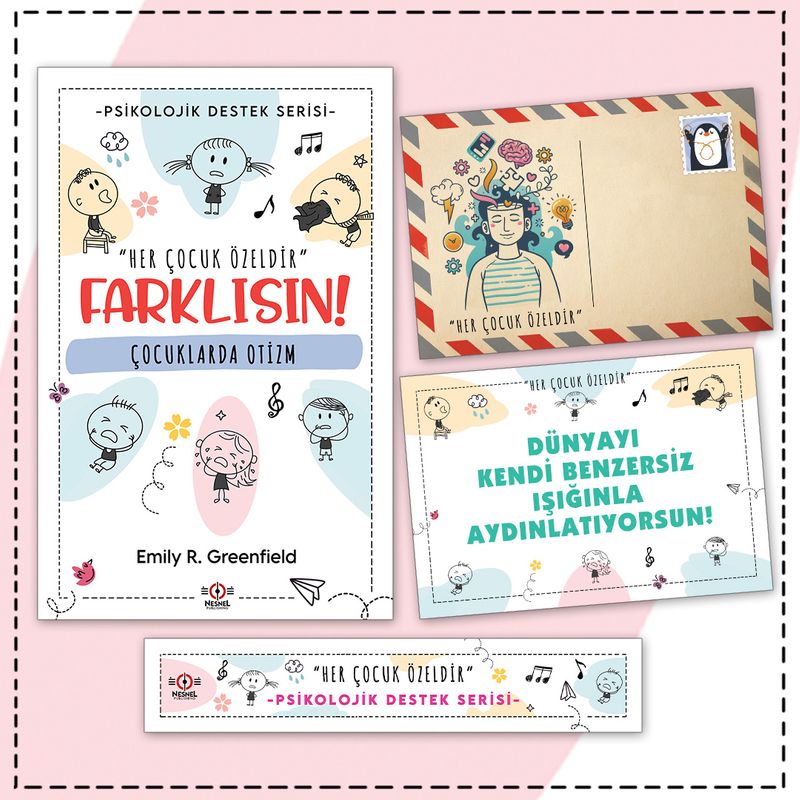 Çocuklarda Otizm - Kartpostal ve Ayraç kitap kapağı