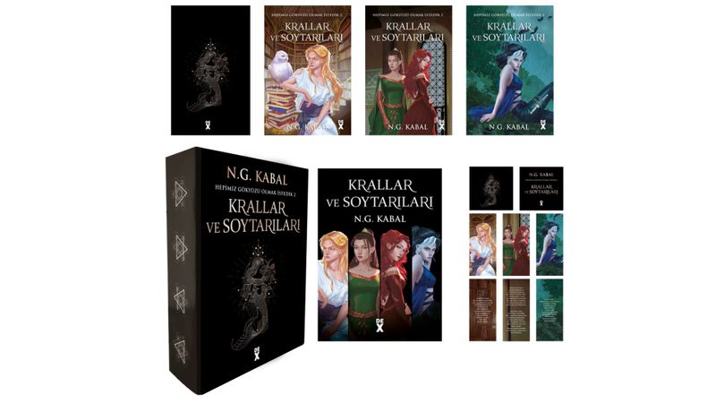 Krallar ve Soytarıları (Kutulu) Hepimiz Gökyüzü Olmak İstedik 2 kitap kapağı