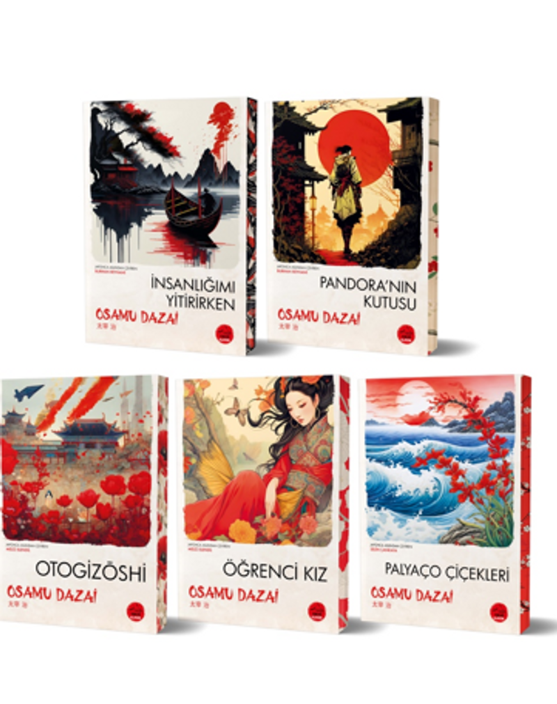 Osamu Dazai Seti (5 Kitap Takım) kitap kapağı