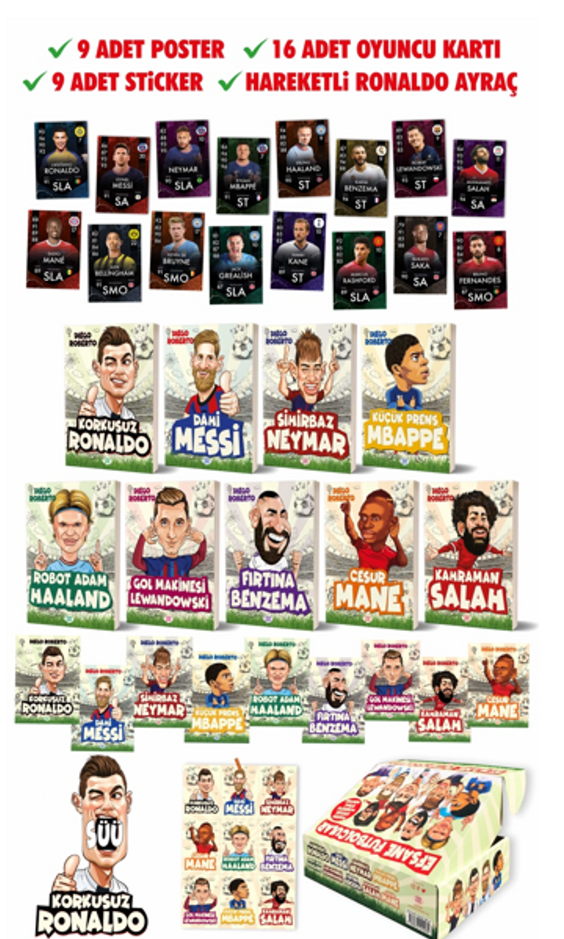Efsane Futbolcular Kutulu Set 9 Kitap Takım kitap kapağı