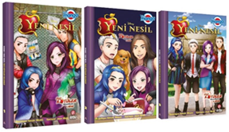 Disney Manga Yeni Nesil Özlü Kötüler Üçlemesi 3 Kitap Set kitap kapağı