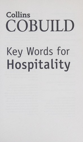 Collins Cobuild Key Words For Hospitality + CD kitap kapağı