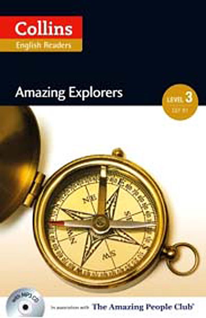 Collins English Readers Amazing Explorers +CD (A.People Readers 3) B1 kitap kapağı