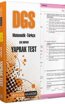 2022 DGS Matematik-Türkçe Çek Kopar Yaprak Test kitap kapağı