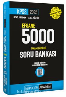 2022 KPSS Genel Yetenek Genel Kültür Efsane 5000 Soru Bankası kitap kapağı