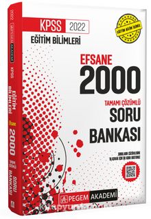 2022 KPSS Eğitim Bilimleri Çözümlü Efsane 2000 Soru Bankası kitap kapağı