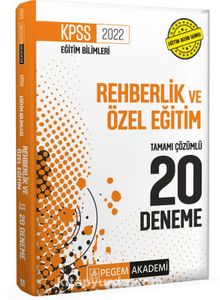 2022 KPSS Eğitim Bilimleri Rehberlik ve Özel Eğitim Tamamı Çözümlü 20 Deneme kitap kapağı