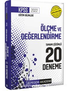 2022 KPSS Eğitim Bilimleri Ölçme ve Değerlendirme Tamamı Çözümlü 20 Deneme kitap kapağı