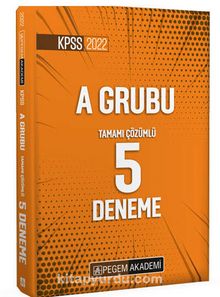 2022 KPSS A Grubu Tamamı Çözümlü 5 Deneme kitap kapağı