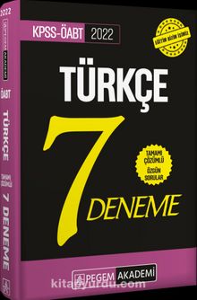 2022 ÖABT Türkçe Öğretmenliği Tamamı Çözümlü 7 Deneme kitap kapağı