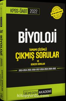 2022 KPSS ÖABT Biyoloji Tamamı Çözümlü Çıkmış Sorular kitap kapağı