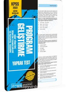 2022 KPSS Eğitim Bilimleri Program Geliştirme Yaprak Test kitap kapağı