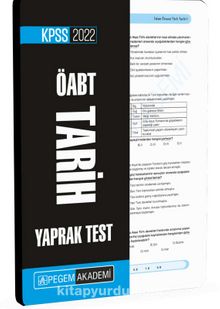 2022 KPSS ÖABT Tarih Yaprak Test kitap kapağı