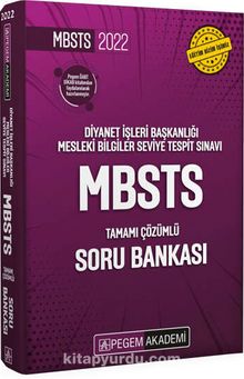 2022 Diyanet İşleri Başkanlığı Mesleki Bilgiler Seviye Tespit Sınavı MBSTS Tamamı Çözümlü Soru Bankası kitap kapağı