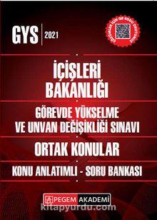 İçişleri Bakanlığı Görevde Yükselme ve Unvan Değişikliği Ortak Konular Konu Anlatımlı Soru Bankası kitap kapağı