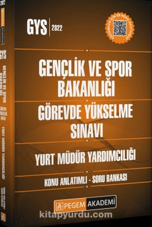 2022 Gençlik ve Spor Bakanlığı Görevde Yükselme Sınavı Konu Anlatımlı Soru Bankası Yurt Müdür Yardımcılığı kitap kapağı