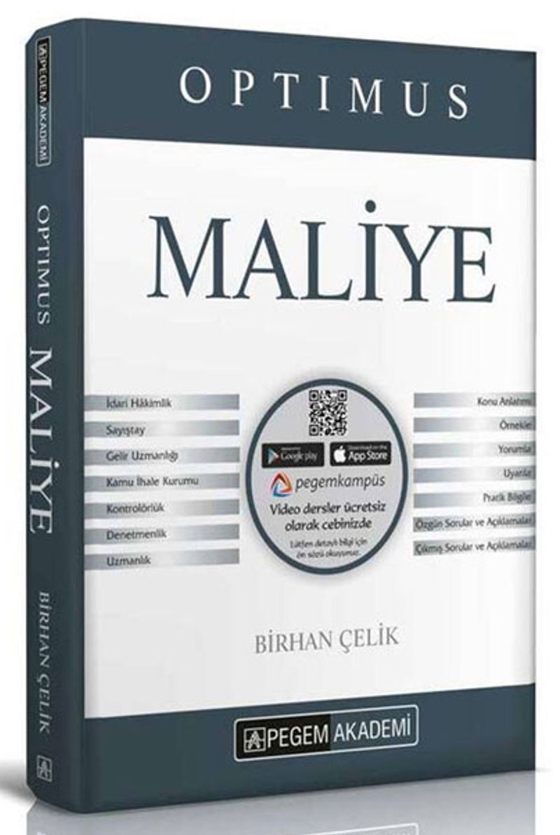 KPSS A Grubu Optimus Maliye Konu Anlatımı kitap kapağı