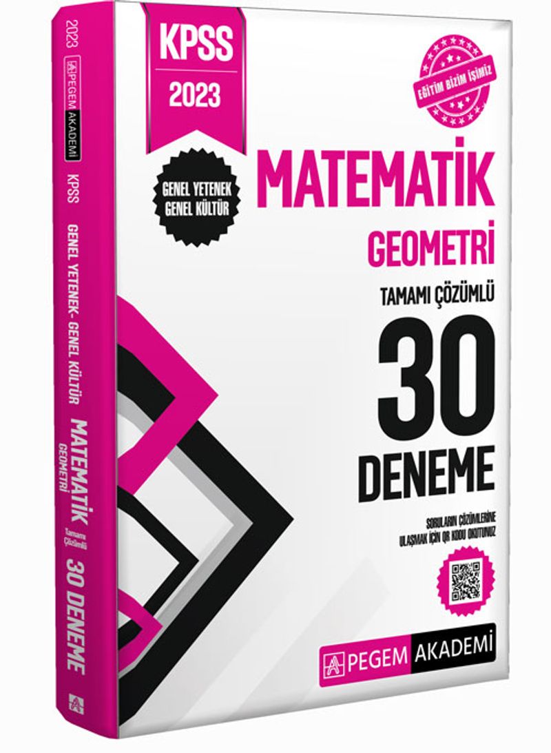 2023 KPSS Genel Kültür Genel Yetenek Matematik-Geometri 30 Deneme kitap kapağı