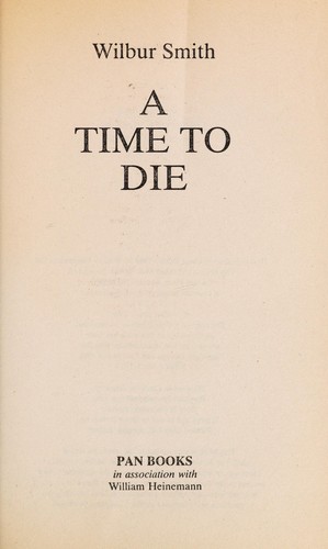 A Time To Die kitap kapağı