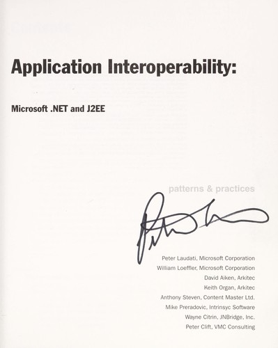 Application Interoperability: Microsoft NET and J2EE kitap kapağı