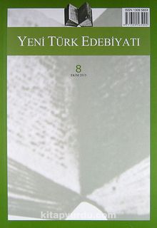 Yeni Türk Edebiyatı Hakemli Altı Aylık İnceleme Dergisi Sayı:8 Ekim 2013 kitap kapağı