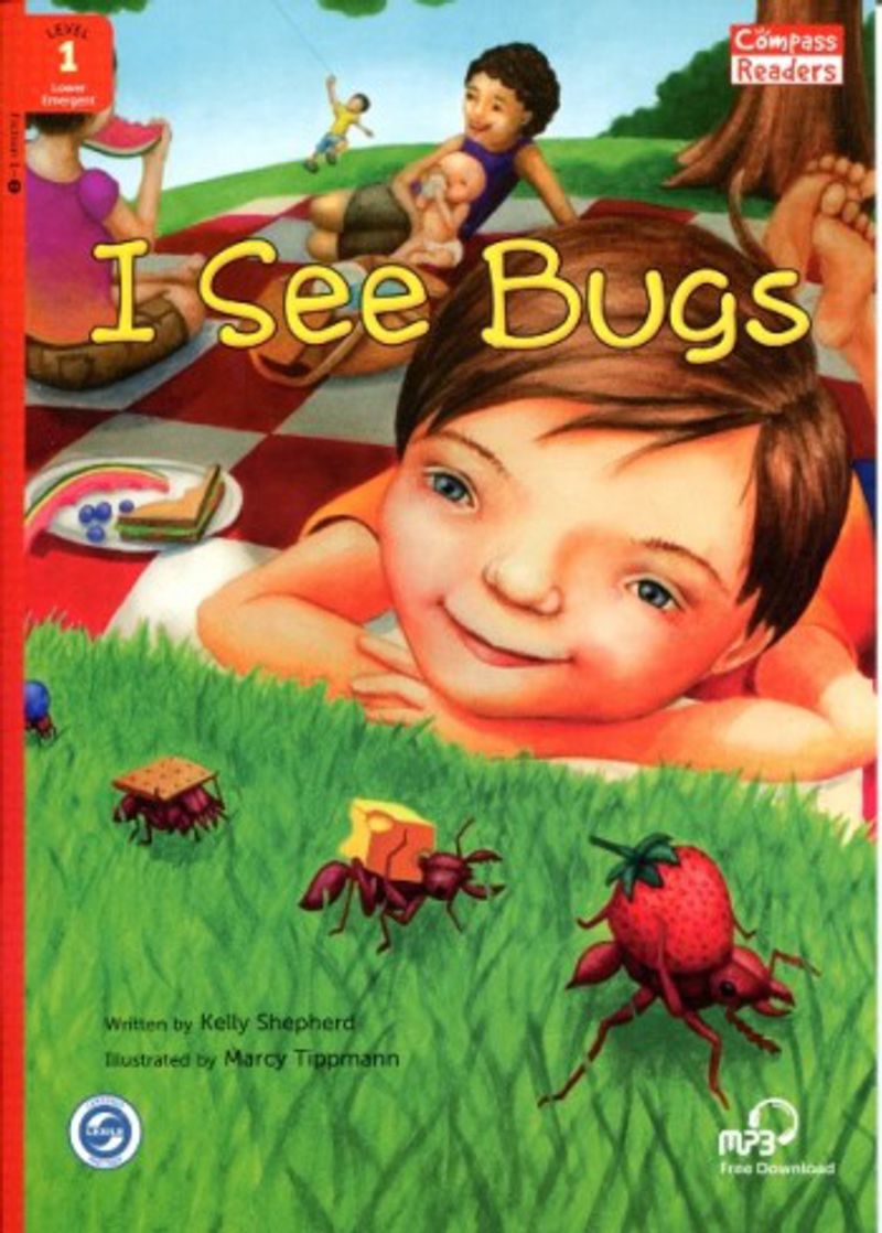 I See Bugs +Downloadable Audio (Compass Readers 1) below A1 kitap kapağı