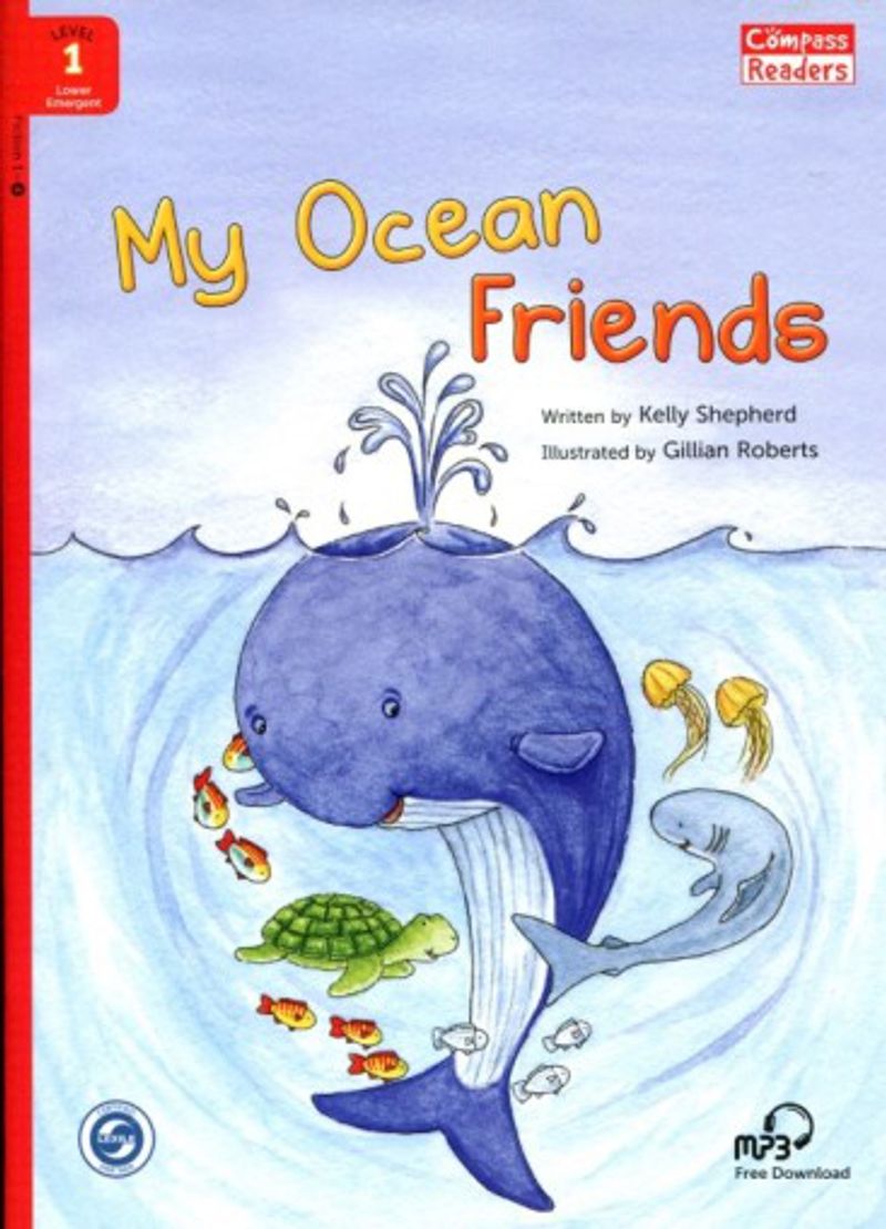 My Ocean Friends +Downloadable Audio (Compass Readers 1) below A1 kitap kapağı