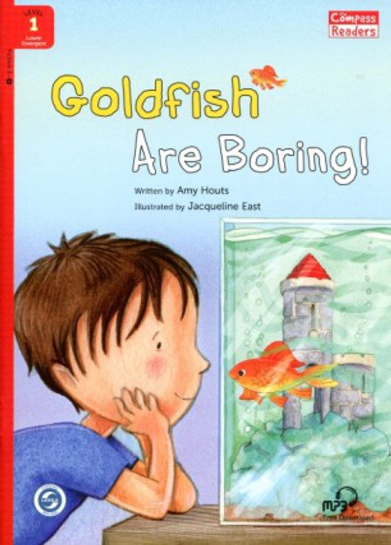 Goldfish Are Boring! +Downloadable Audio (Compass Readers 1) below A1 kitap kapağı