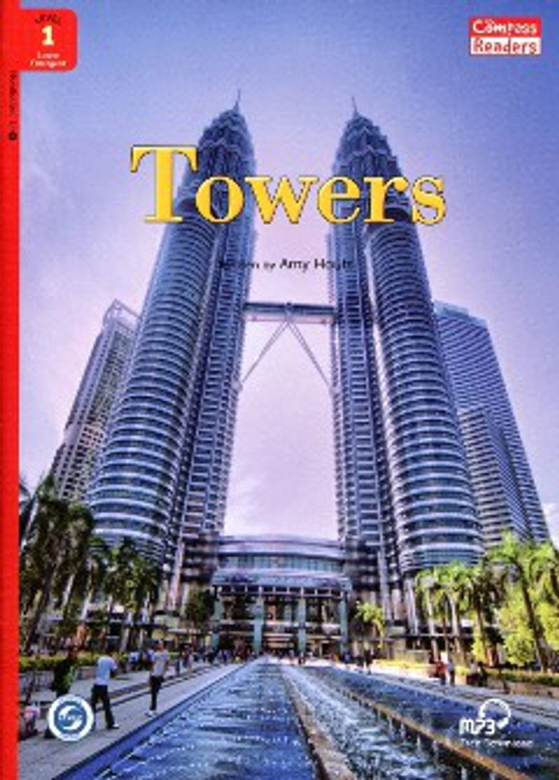 Towers +Downloadable Audio (Compass Readers 1) below A1 kitap kapağı