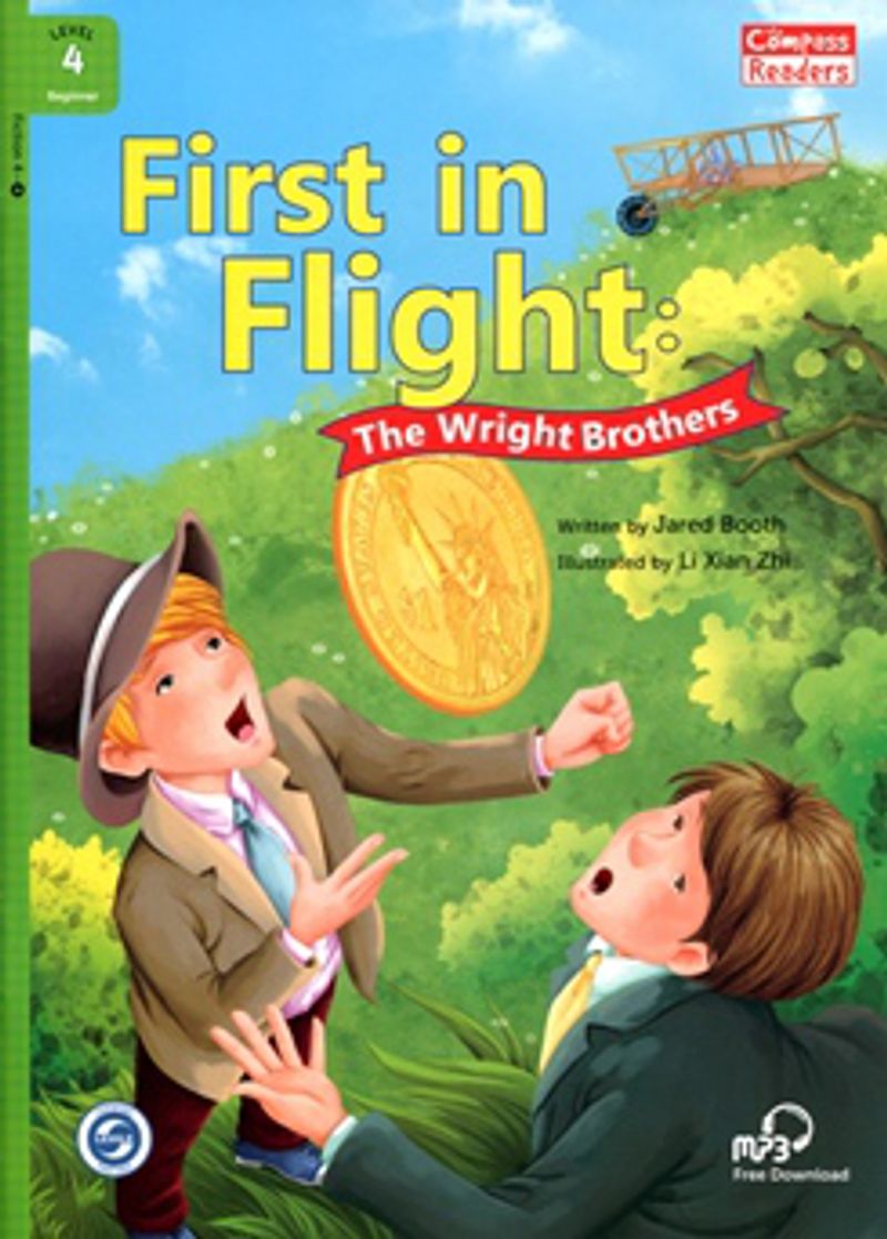 First in Flight: The Wright Brothers +Downloadable Audio (Compass Readers 4) A1 kitap kapağı