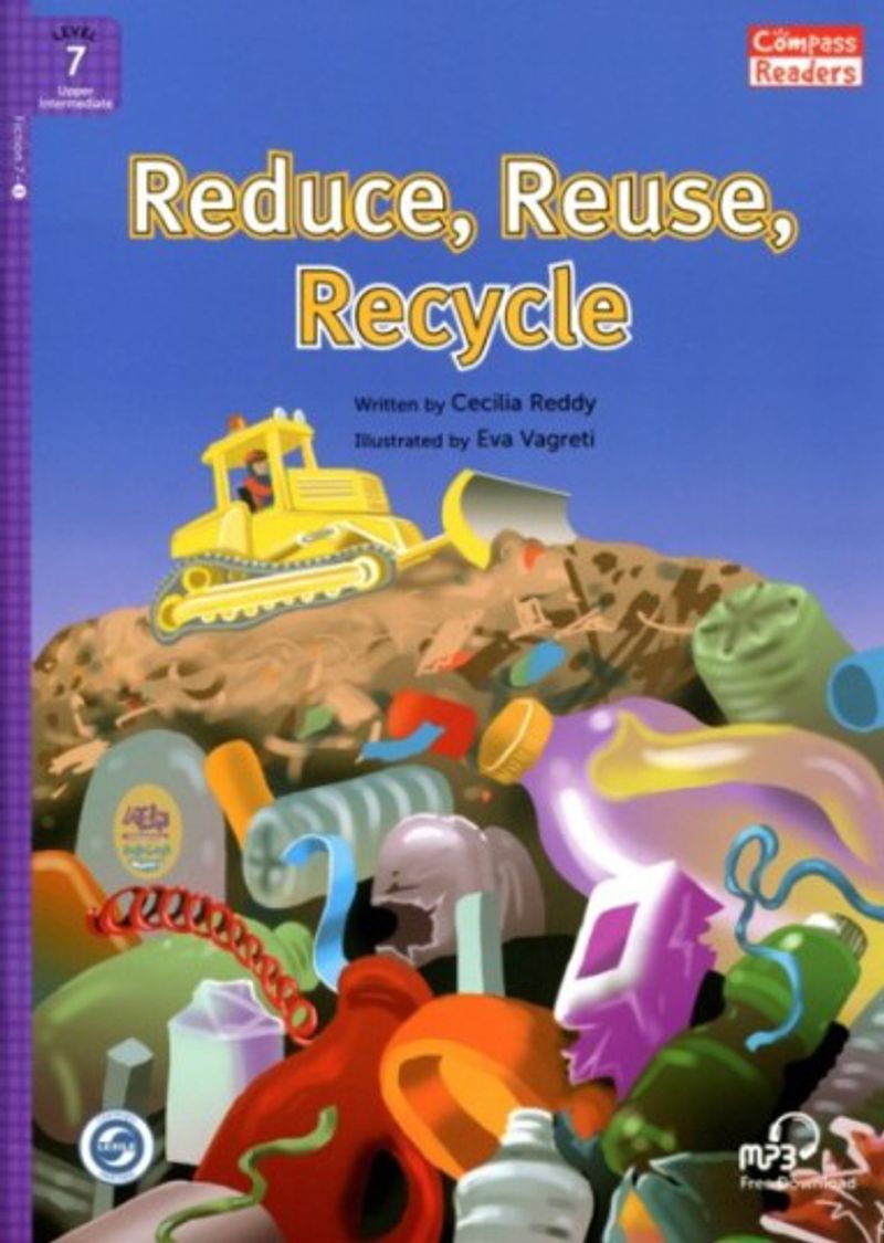 Reduce, Reuse, Recycle +Downloadable Audio (Compass Readers 7) B2 kitap kapağı