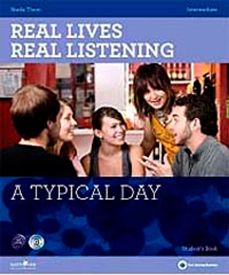 Real Lives, Real Listening: A Typical Day+CD B1-B2 Intermediate kitap kapağı