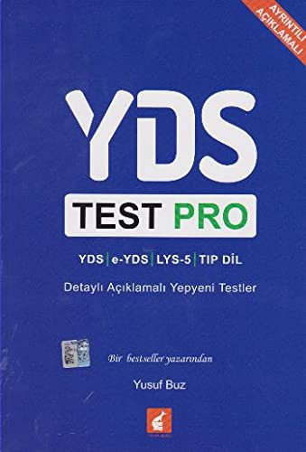 YDS Test Pro Detaylı Açıklamalı Yepyeni Testler kitap kapağı