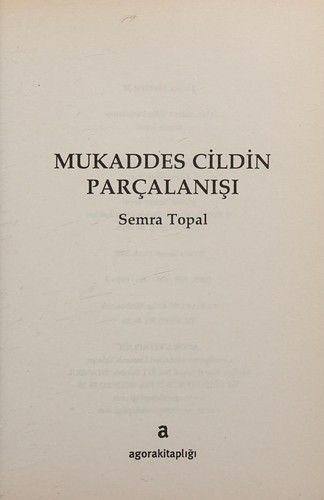 Mukaddes Cildin Parçalanışı kitap kapağı
