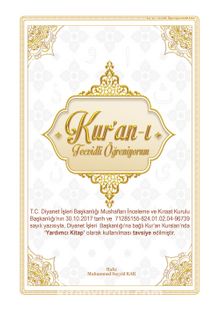 Kur'an’ı Tecvidli  Öğreniyorum kitap kapağı
