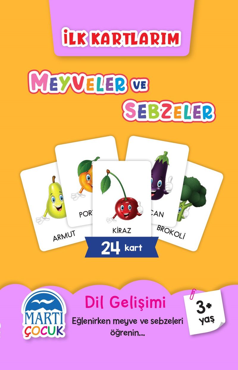 İlk Kartlarım - Meyveler ve Sebzeler kitap kapağı