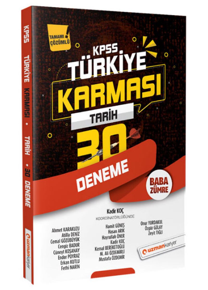 2020 KPSS Tarih 30 Deneme Türkiye Karması (Tamamı Çözümlü) kitap kapağı