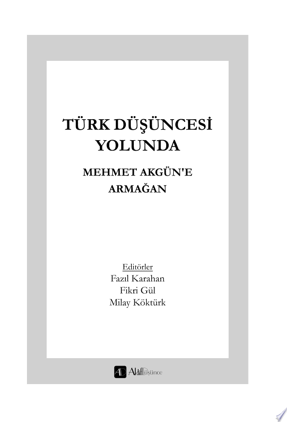 Türk Düşüncesi Yolunda Mehmet Akgün’e Armağan kitap kapağı
