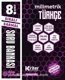 8. Sınıf LGS Sıralı Sarmal Milimetrik Türkçe Soru Bankası kitap kapağı