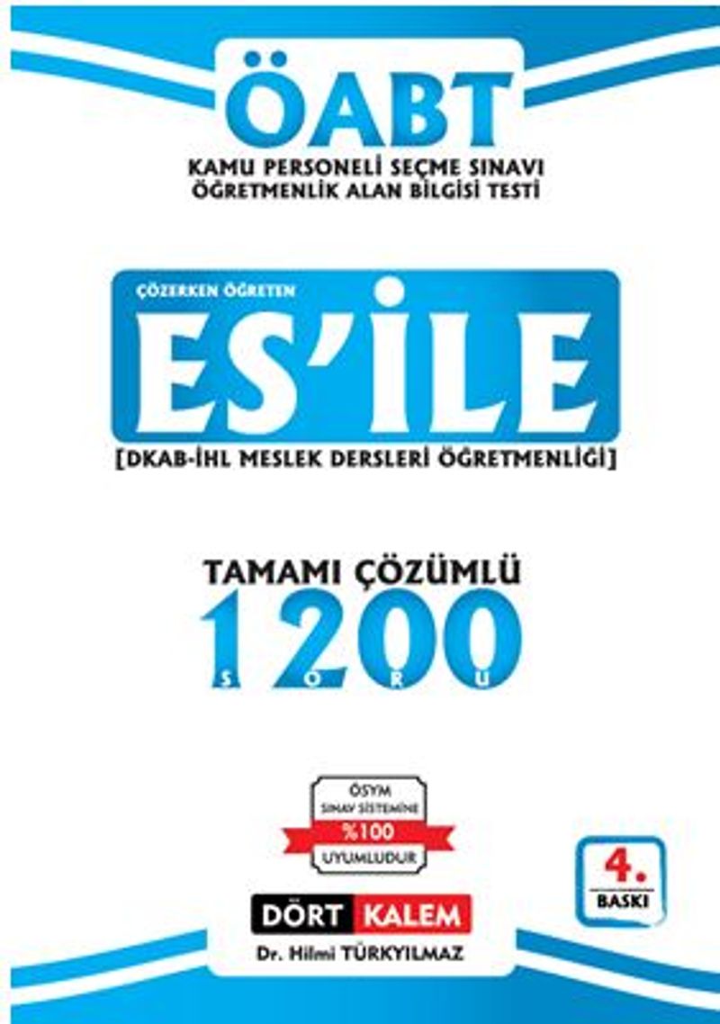 Es'ile ÖABT Tamamı Çözümlü Soru Bankası kitap kapağı