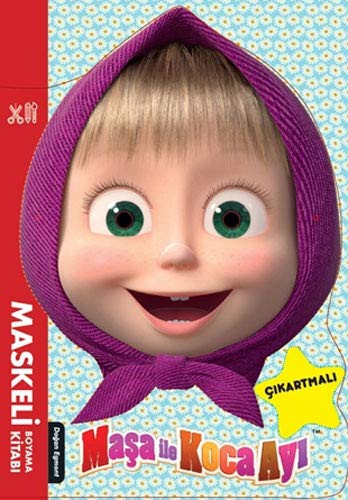 Maşa İle Koca Ayı Maskeli Boyama Kitabı kitap kapağı