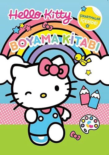 Hello Kıtty Boyama Kitabı Çıkartmalar İçeride kitap kapağı