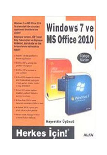Windows 7 ve MS Office 2010 (Türkçe Sürüm) kitap kapağı